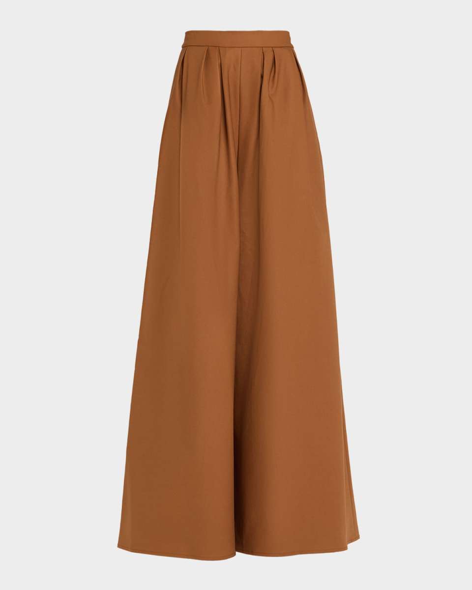 Pleated Wide-Leg Palazzo Pants